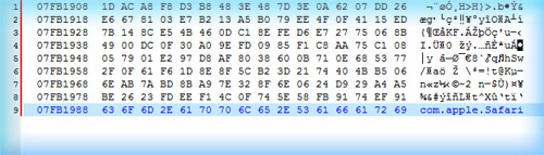 Safari Salt Data used for Decryption